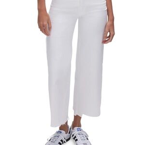 Good American Good Waist Crop Palazzo Jeans in White